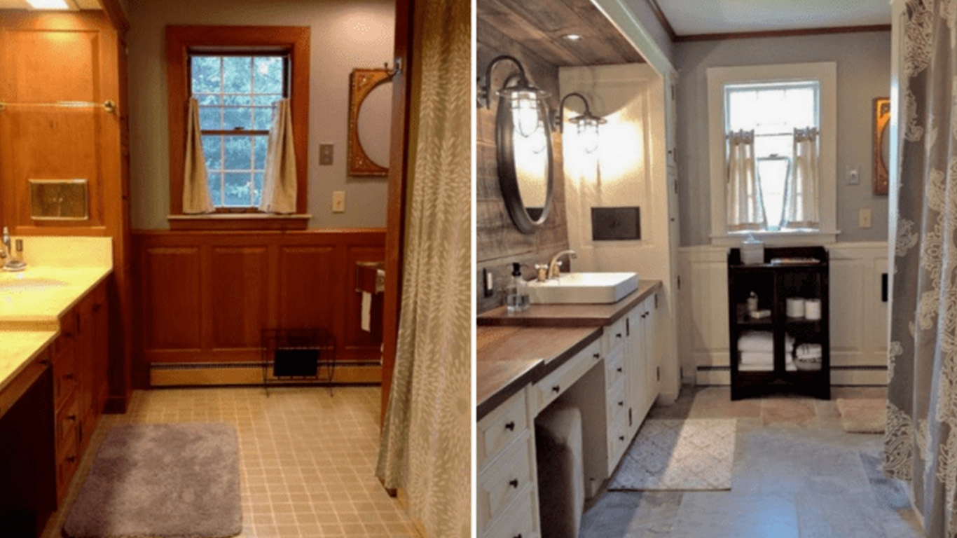 Rénovation salle de bain — avant et après